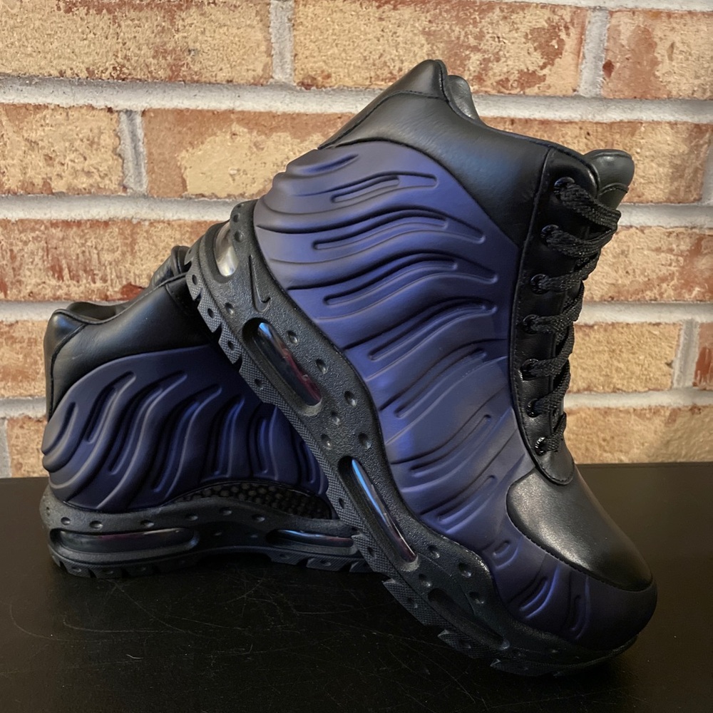 Nike Air Max Foamdome 'Eggplant' Foamposite Boots Sz 7.5 843749-500 Purple/Black